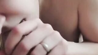Russian 18-Year-Old Amateur Sucks Cock Deepthroat at Home