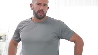 Big Boobed MILF Trainer Gets Deep Threesome Creampie After Workout
