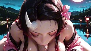 Nezuko Doggy Style Big Tits Messy Cumshots Hentai