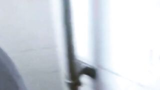 Chinese MILF Sucks Cock in Train Washroom & Shows Upside Down Pussy