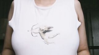 Natural Babe Teases with Big Tits and Hairy Armpits in Bedroom Webcam Show