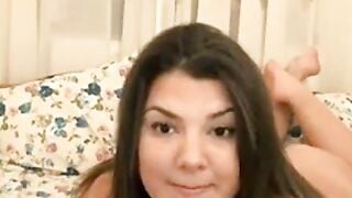 Chubby BBW Camgirl Teases with Huge Natural Tits on Webcam