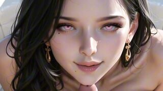Busty AI Babe Deepthroats Cock on Yacht with Messy Facial
