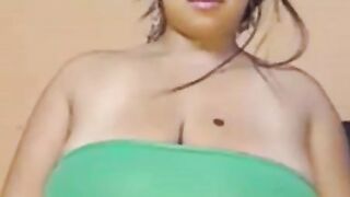 Latina Babe with Big Tits Shows Off Her Ass on Webcam