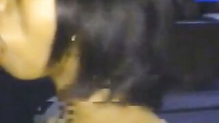 Asian Brunette Amateur Deepthroats Cock with Wet Lips