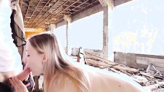 Pretty Sex With a Schoolgirl chick Inside An Abandoned Building.