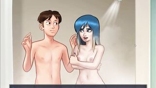Summertime Saga [v02012] | Huge boobies stepsister barely legal get turned on and started to masturbate her juicy soak twat while thinking about stepbrother's huge dick | My sexiest gameplay moments | Part #49