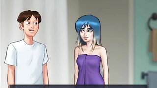 Summertime Saga [v02012] | Huge boobies stepsister barely legal get turned on and started to masturbate her juicy soak twat while thinking about stepbrother's huge dick | My sexiest gameplay moments | Part #49