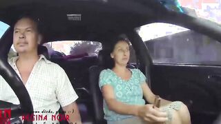 Domination into vehicle. one The driver of the vehicle carries a hitchhiker He touches her knees and vagina Wants to fucked a bitch