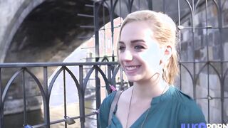 Babe czech college girl Antonia enjoying being boned doggy style