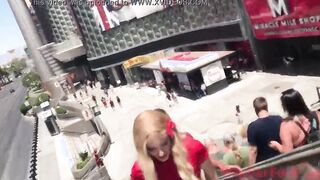 Walk around at the Vegas strip, she showed her g-string