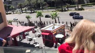 Walk around at the Vegas strip, she showed her g-string