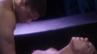 Vulgar blonde gets a severe doggy style fucking