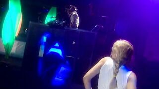 Vulgar blonde gets a severe doggy style fucking
