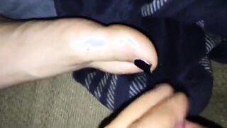Toe Fucking Sleeping Ex-Wife Cumming On Her Foot