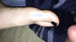 Toe Fucking Sleeping Ex-Wife Cumming On Her Foot