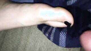 Toe Fucking Sleeping Ex-Wife Cumming On Her Foot