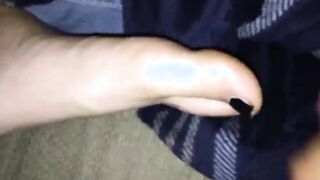 Toe Fucking Sleeping Ex-Wife Cumming On Her Foot