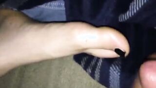Toe Fucking Sleeping Ex-Wife Cumming On Her Foot