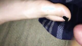 Toe Fucking Sleeping Ex-Wife Cumming On Her Foot