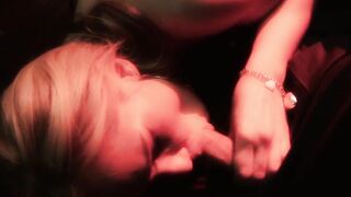 Big Tit blonde is drinking by herself when bro comes to bang
