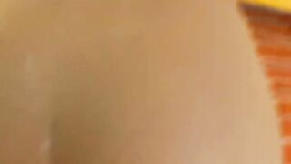 pov – 18 yo skank masturbates then blows on cock