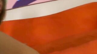 pov – 18 yo skank masturbates then blows on cock