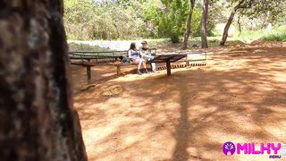She ends up with her bf and fucks with stranger