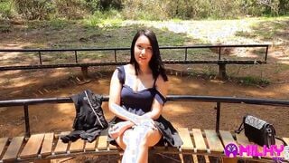 She ends up with her bf and fucks with stranger