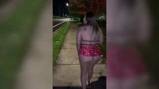 Halloween outfit into outdoors make's him rough and screwed's me like a skank
