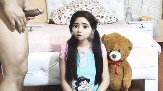 Niece is Punished by the Perverted Uncle Who Takes Advantage when his Niece is Home Alone
