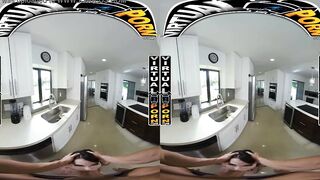 VIRTUAL PORN - Freaky Maid Valerica Steele Cleaning Dishes While Getting Crazy