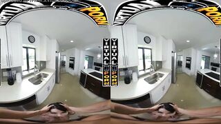 VIRTUAL PORN - Freaky Maid Valerica Steele Cleaning Dishes While Getting Crazy