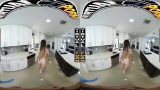 VIRTUAL PORN - Freaky Maid Valerica Steele Cleaning Dishes While Getting Crazy