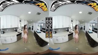 VIRTUAL PORN - Freaky Maid Valerica Steele Cleaning Dishes While Getting Crazy
