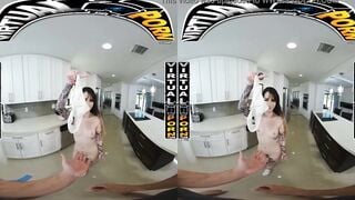 VIRTUAL PORN - Freaky Maid Valerica Steele Cleaning Dishes While Getting Crazy