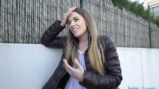 Outdoor Agent Eveline Dellai fucks a stranger for his casino winnings