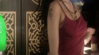 Dyke bar maids masturbate into 3some