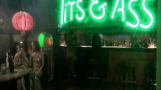Dyke bar maids masturbate into 3some