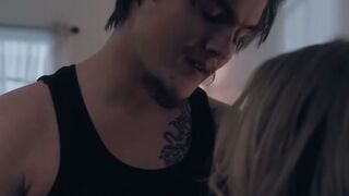 Busty Step Mom Penny Barber Pisses in Leggings for Stepson