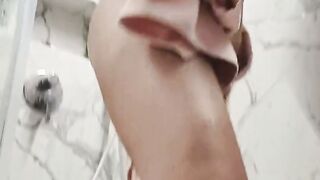 Hot Milf Teases and Pleasures Herself in the Shower Hoe 2