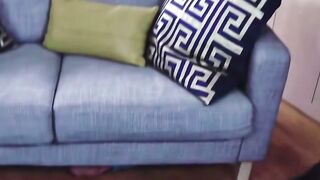 Emma Starr MILF Sucks Cock in Blue Dress with Glasses Guy