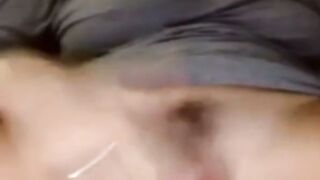 Beautiful Amateur Girl Masturbates Hairy Pussy with Big Clit