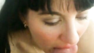 French Amateur Girl Deepthroats Cock in Passionate Blowjob Scene