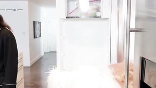 Savannah Bond Deepthroats David Lee in White Robe After Julie Cash