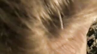 Blonde Amateur MILF Deepthroats Cock for Cumshot