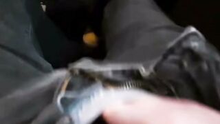 Amateur Bimbo Sucks Cock on Train in Front of Passengers