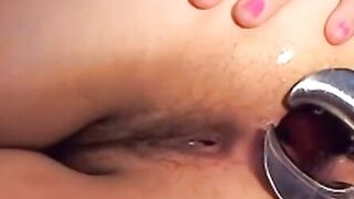 Webcam Girl Anal Play with Dildo and Speculum