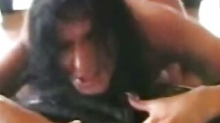 German Amateur Girl Deepthroats Cock on Leather Couch