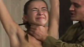 Russian KGB Officer Dmitry Spanks Naked Girl in Bondage Scene